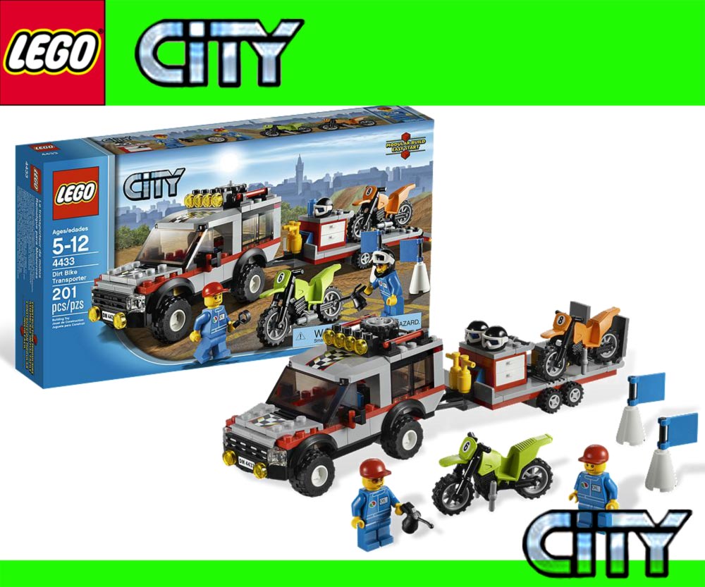 Lego City 4433 Motocross Crossbike Transporter Dirt Bike Transporter 