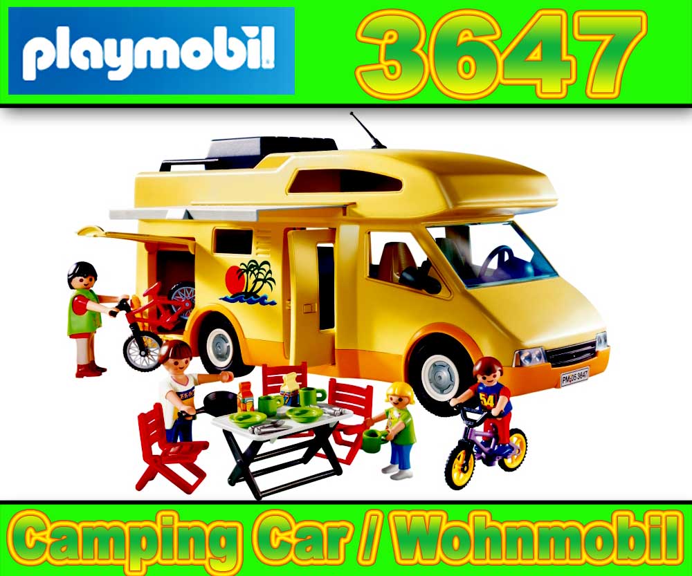 Nouveau playmobil 3647 camping car caravane camping voiture camper van