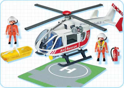Playmobil 4222 City Life Hélicoptère Ambulance Urgences Médicales