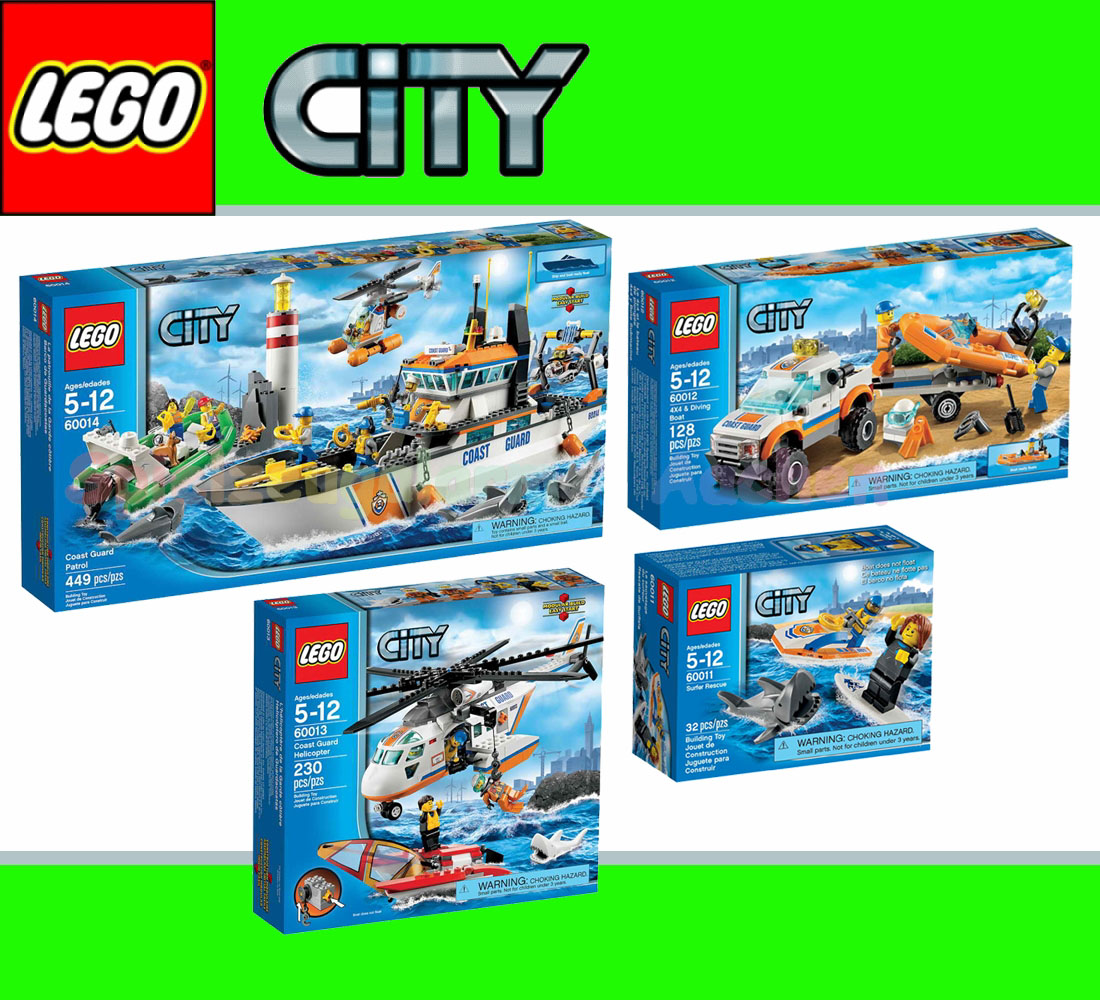 LEGO City Küstenwache complete Collection 60011 60012 60013 60014 Coast ...