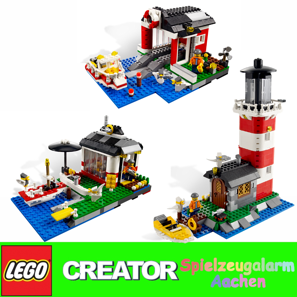 LEGO CREATOR 5770 Lighthouse 3 in 1 models Iceland Lighthouse with boat