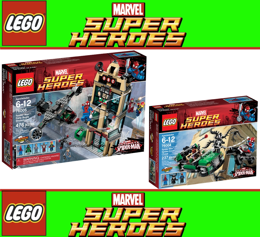 Lego 76004 76005 Spider-Man Spider Cycle Chase Daily Bugle Showdown Marvel Hero | eBay