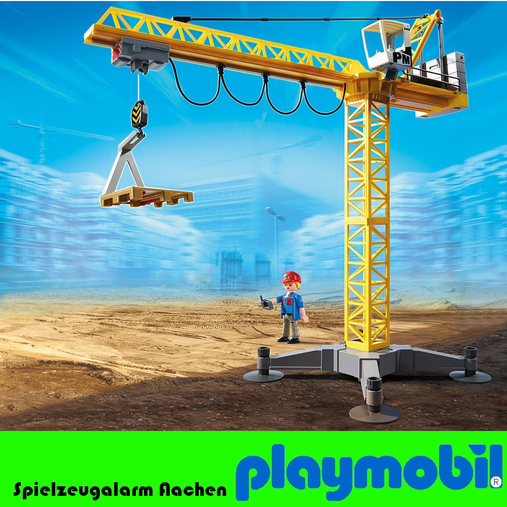 Playmobil Set 5466+5467 Big Construction Crane With Remote Control