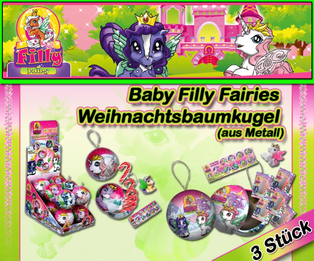 Filly Fairy Weihnachtsbaumkugeln mit SammelBaby  