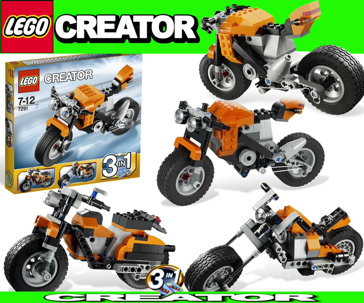 NEW LEGO CREATOR 7291 3in1 Motorcycle Racer STREET Rebel Chopper