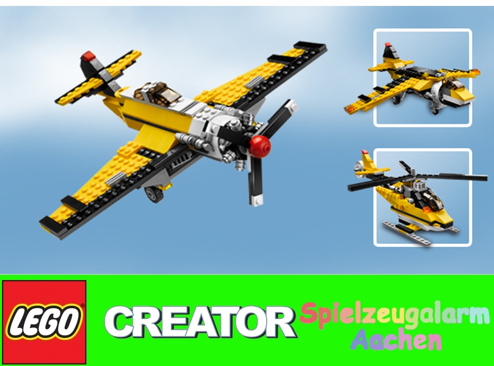 LEGO 6745 3 In 1 Model Creator Yellow Plane Propeller Power | eBay