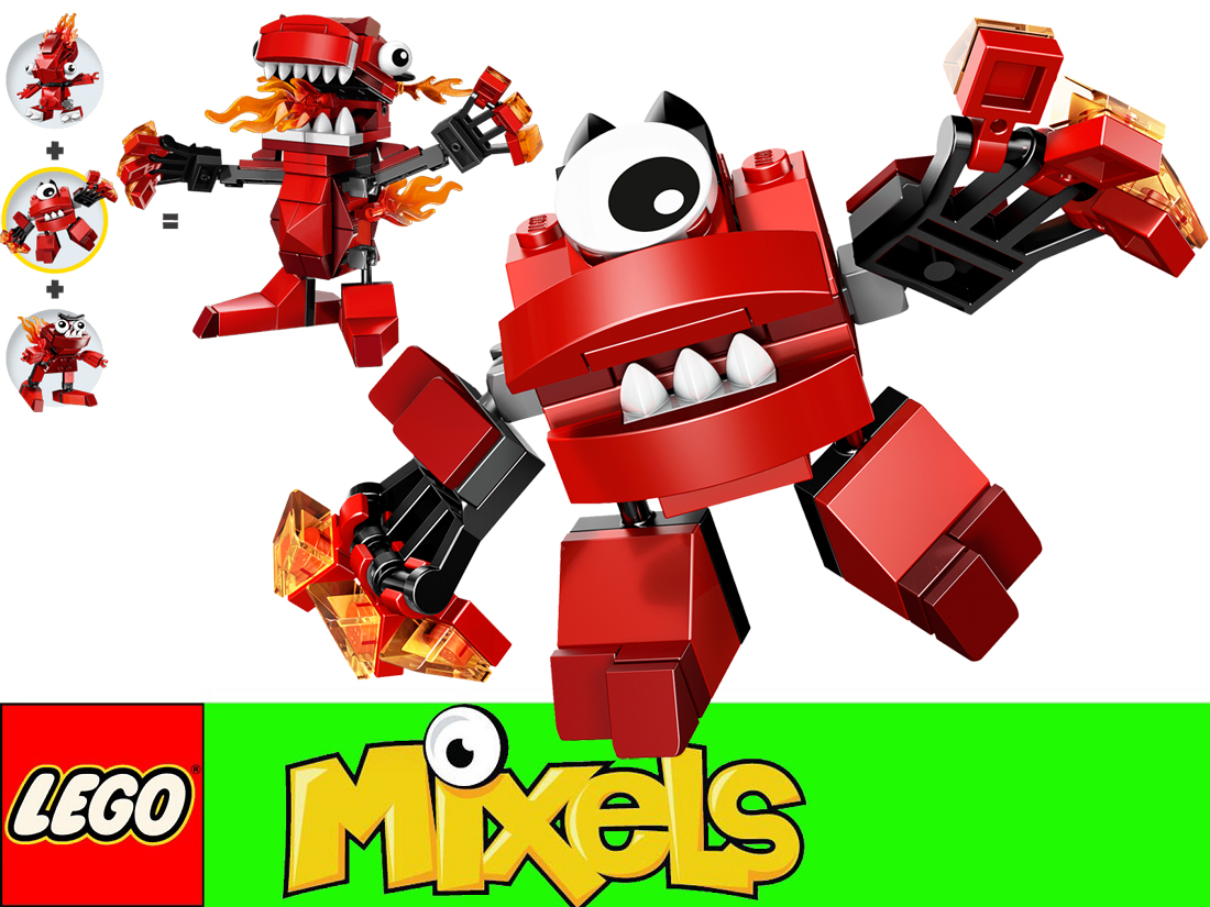 LEGO MIXELS SET 41500 FLAIN 41501 VULK 41502 ZORCH Rot Red